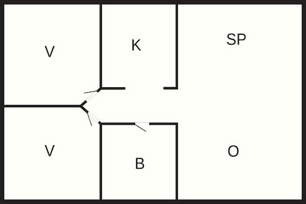 Foto van Appartement in het centrum van Frederikshavn - Vakantiehuis in Frederikshavn - FloorPlan