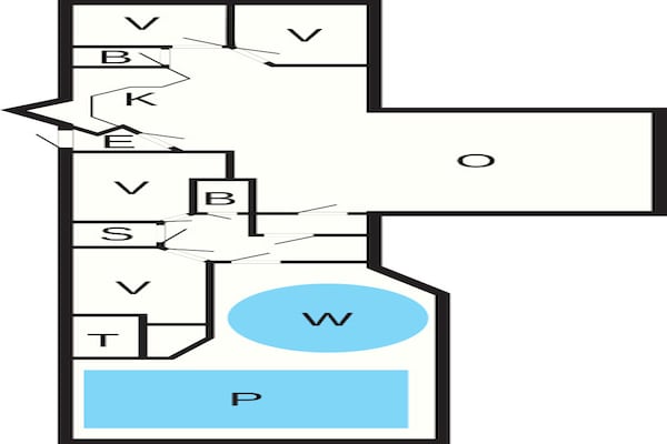 Foto van 4 sterren vakantie huis in Blåvand - Vakantiehuis in Blåvand - FloorPlan