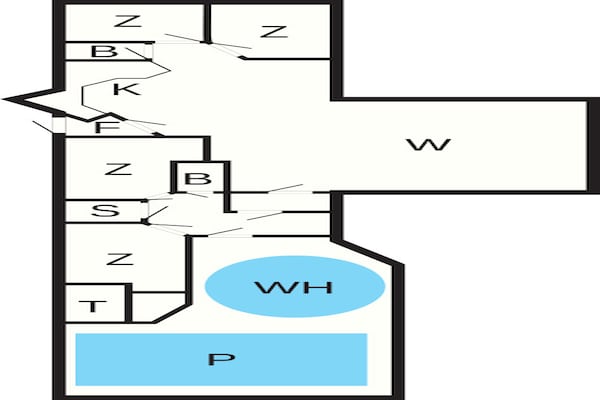 Foto van 4 sterren vakantie huis in Blåvand - Vakantiehuis in Blåvand - FloorPlan