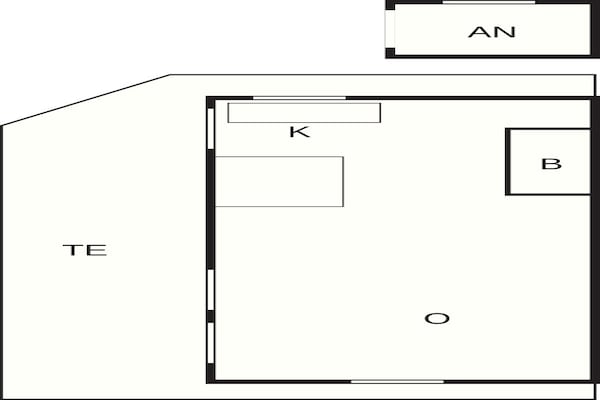 Foto van 4 Personen vakantie huis in Knebel - Vakantiehuis in Knebel - FloorPlan