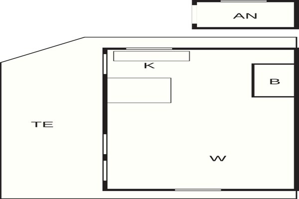 Foto van 4 Personen vakantie huis in Knebel - Vakantiehuis in Knebel - FloorPlan