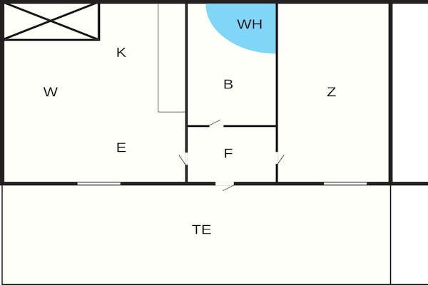 Foto van 2 Personen vakantie huis in Højer - Vakantiehuis in Højer - FloorPlan