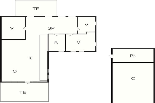 Foto van 6 Personen vakantie huis in Thisted - Vakantiehuis in Thisted - FloorPlan