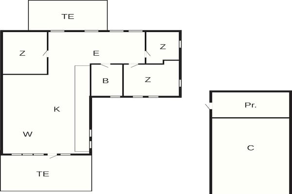 Foto van 6 Personen vakantie huis in Thisted - Vakantiehuis in Thisted - FloorPlan