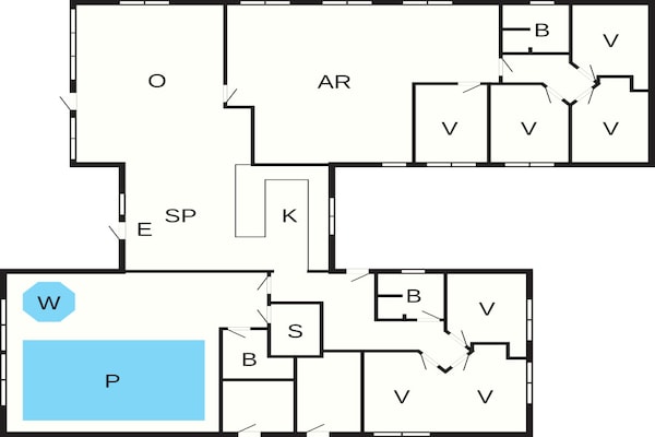 Foto van 5 sterren vakantie huis in Ålbæk - Vakantiehuis in Ålbæk - FloorPlan