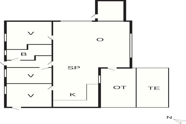 Foto van 6 Personen vakantie huis in Væggerløse - Vakantiehuis in Væggerløse - FloorPlan