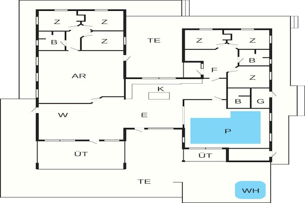 Foto van 5-sterren vakantiehuis in Henne Beach - Vakantiehuis in Henne - FloorPlan