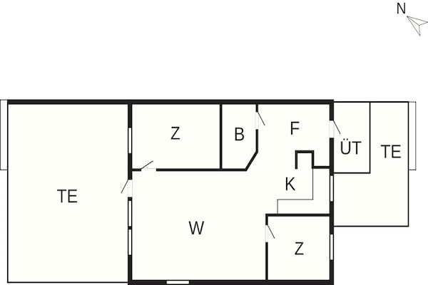 Foto van Chique vakantiehuis aan de kust in Læsø - Vakantiehuis in Læsø - FloorPlan