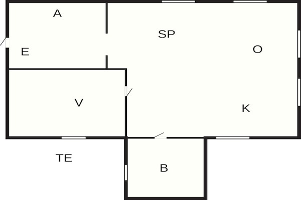 Foto van 4 Personen vakantie huis in ULLARED - Vakantiehuis in ULLARED - FloorPlan
