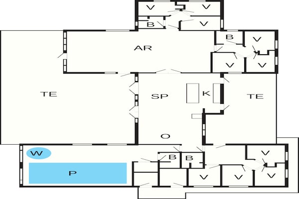 Foto van 5 sterren vakantie huis in Nørre Nebel - Vakantiehuis in Nørre Nebel - FloorPlan
