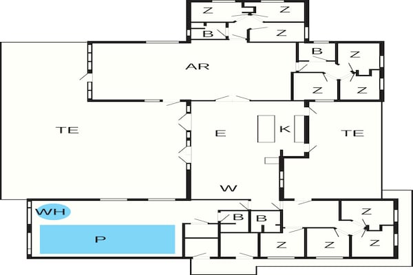 Foto van 5 sterren vakantie huis in Nørre Nebel - Vakantiehuis in Nørre Nebel - FloorPlan
