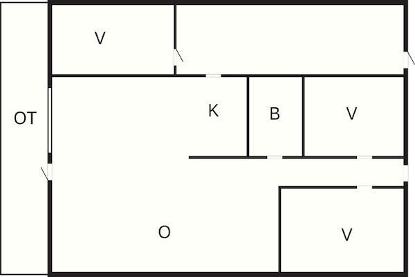 Foto van 6 Personen vakantie huis in Juelsminde - Vakantiehuis in Juelsminde - FloorPlan