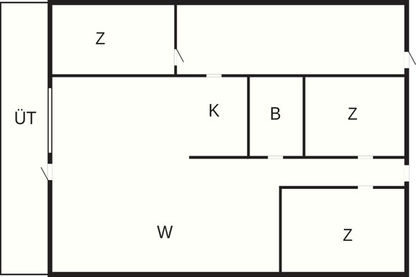 Foto van 6 Personen vakantie huis in Juelsminde - Vakantiehuis in Juelsminde - FloorPlan