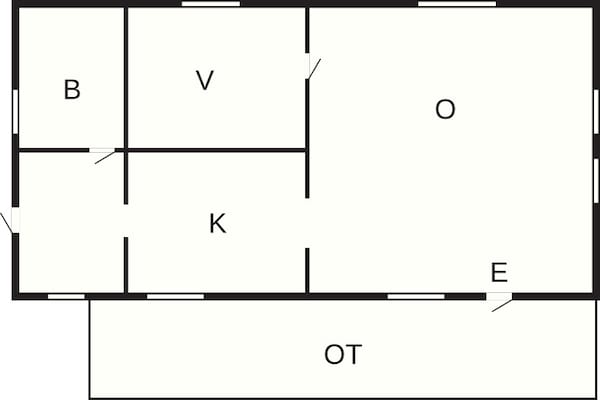 Foto van 4 Personen vakantie huis in KLINTEHAMN - Vakantiehuis in KLINTEHAMN - FloorPlan