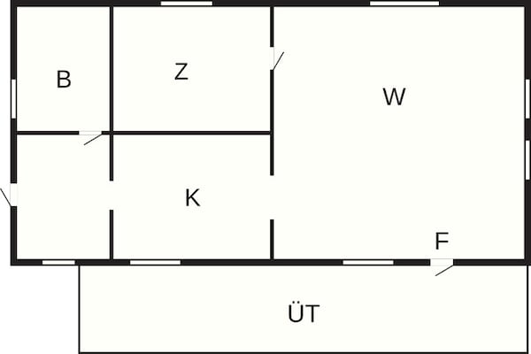 Foto van 4 Personen vakantie huis in KLINTEHAMN - Vakantiehuis in KLINTEHAMN - FloorPlan