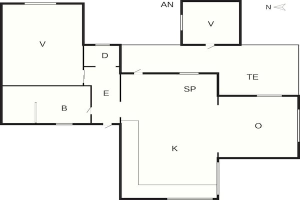 Foto van 6 Personen vakantie huis in Løgstør - Vakantiehuis in Løgstør - FloorPlan