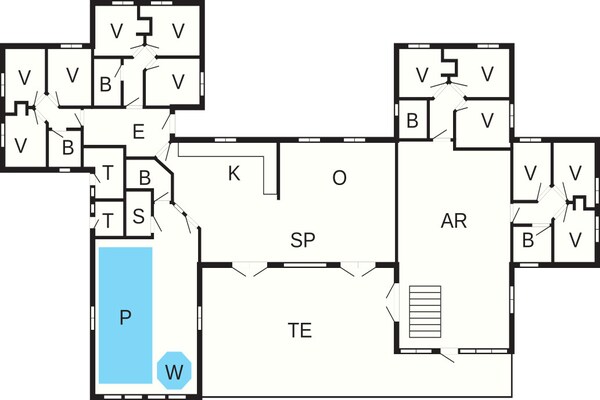 Foto van 5 sterren vakantie huis in Spøttrup - Vakantiehuis in Spøttrup - FloorPlan