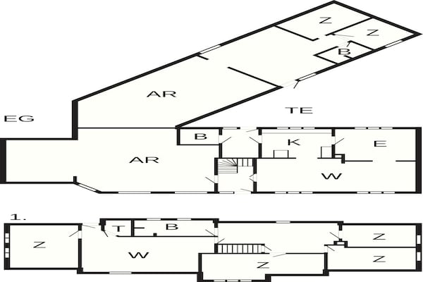 Foto van 4 sterren vakantie huis in Nørre Nebel - Vakantiehuis in Nørre Nebel - FloorPlan