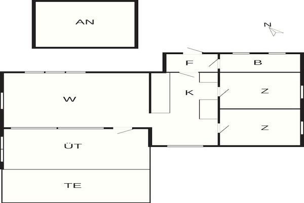 Foto van 5 Personen vakantie huis in Eskebjerg - Vakantiehuis in Eskebjerg - FloorPlan