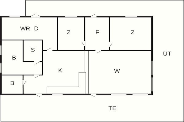 Foto van 4 Personen vakantie huis in TANA - Vakantiehuis in TANA - FloorPlan