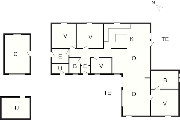 Foto van 4 sterren vakantie huis in Pandrup - Vakantiehuis in Pandrup - FloorPlan