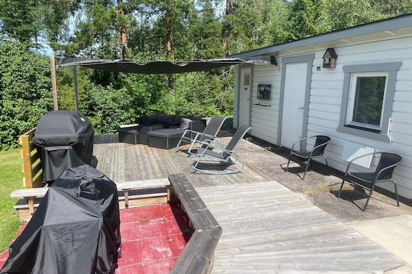 Foto van Villa in de archipel met zwembad en terras - Vakantiehuis in GAMLEBY - Outdoor