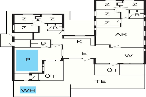 Foto van 5 sterren vakantie huis in Idestrup - Vakantiehuis in Idestrup - FloorPlan