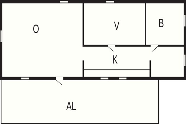 Foto van 4 Personen vakantie huis in Djurhamn - Vakantiehuis in Djurhamn - FloorPlan