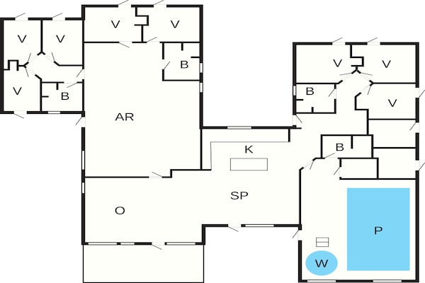 Foto van 5 sterren vakantie huis in Glesborg - Vakantiehuis in Glesborg - FloorPlan
