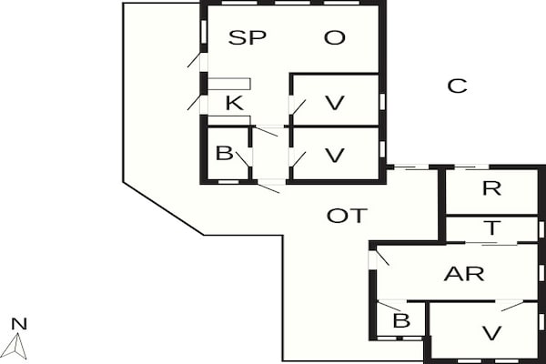 Foto van 4 sterren vakantie huis in Skagen - Vakantiehuis in Skagen - FloorPlan