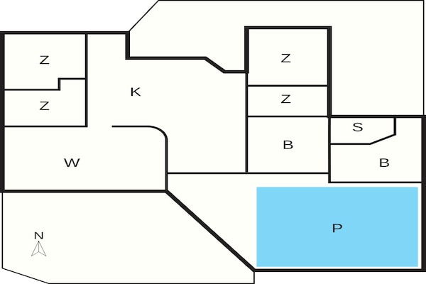 Foto van 4 sterren vakantie huis in Ebeltoft - Vakantiehuis in Ebeltoft - FloorPlan
