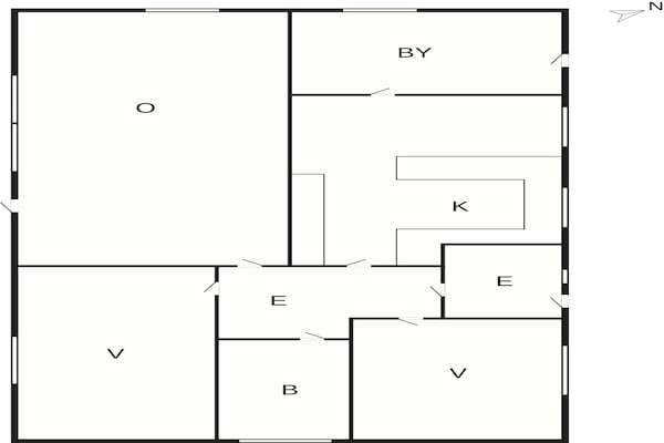 Foto van 4 Personen vakantie huis in Nørre Nebel - Vakantiehuis in Nørre Nebel - FloorPlan