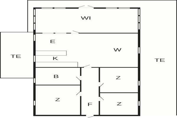 Foto van 5 Personen vakantie huis in Roslev - Vakantiehuis in Roslev - FloorPlan