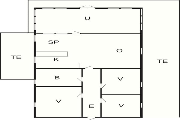 Foto van 5 Personen vakantie huis in Roslev - Vakantiehuis in Roslev - FloorPlan