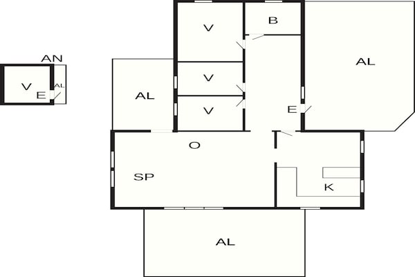 Foto van 6 Personen vakantie huis in LÖTTORP - Vakantiehuis in LÖTTORP - FloorPlan