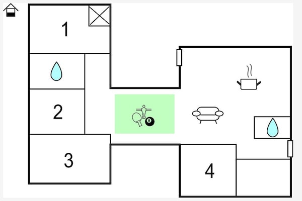 Foto van 5 sterren vakantie huis in Fårvang - Vakantiehuis in Fårvang - FloorPlan