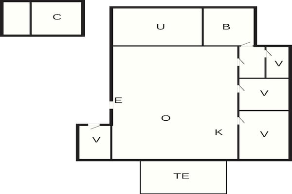 Foto van 4 sterren vakantie huis in Løkken - Vakantiehuis in Løkken - FloorPlan