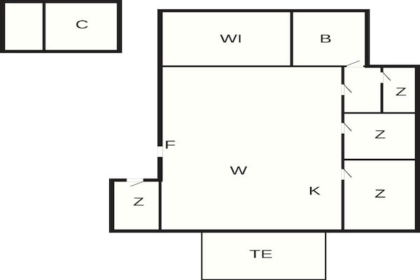Foto van 4 sterren vakantie huis in Løkken - Vakantiehuis in Løkken - FloorPlan