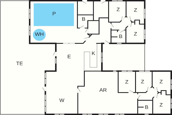 Foto van 5 sterren vakantie huis in Nørre Nebel - Vakantiehuis in Nørre Nebel - FloorPlan