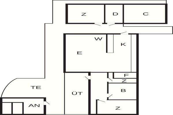 Foto van Huis met houtkachel en aanbouw - Vakantiehuis in Hemmet - FloorPlan