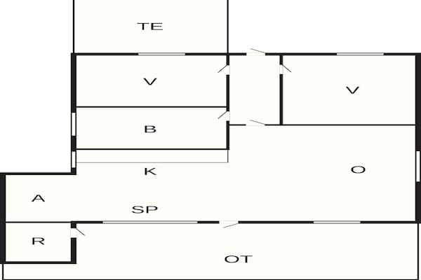 Foto van 6 Personen vakantie huis in Fårvang - Vakantiehuis in Fårvang - FloorPlan