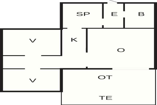 Foto van 4 Personen vakantie huis in Kvidinge - Vakantiehuis in Kvidinge - FloorPlan