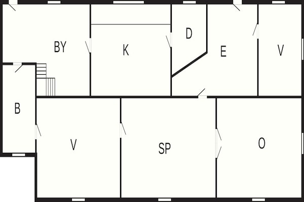 Foto van 6 Personen vakantie huis in Rødding - Vakantiehuis in Rødding - FloorPlan