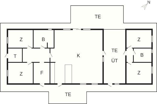 Foto van 5 sterren vakantie huis in Saltum - Vakantiehuis in Saltum - FloorPlan
