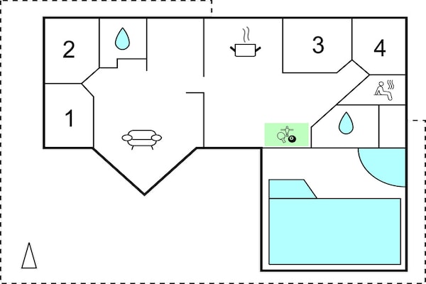 Foto van 4 sterren vakantie huis in Glesborg - Vakantiehuis in Glesborg - FloorPlan