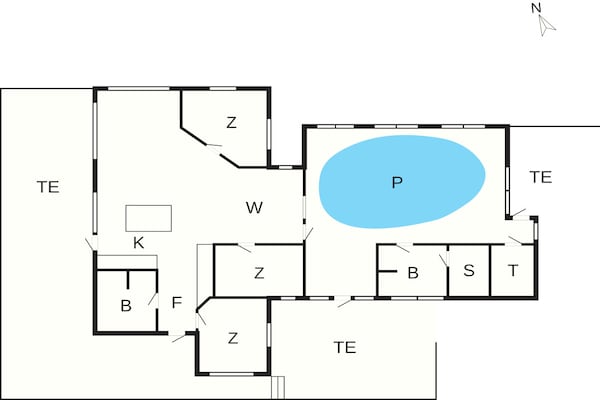 Foto van 5 sterren vakantie huis in Hjørring - Vakantiehuis in Hjørring - FloorPlan