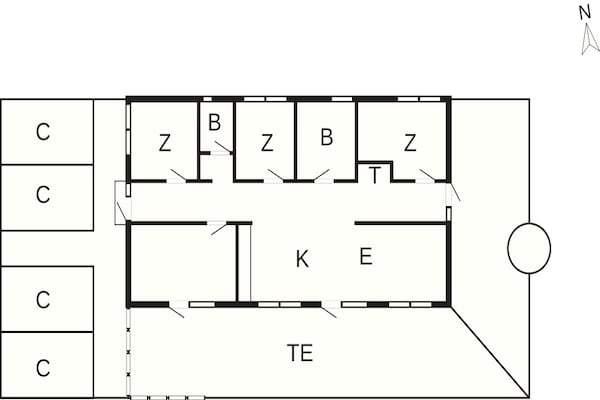 Foto van 5 sterren vakantie huis in Saltum - Vakantiehuis in Saltum - FloorPlan