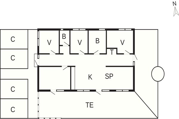 Foto van 5 sterren vakantie huis in Saltum - Vakantiehuis in Saltum - FloorPlan