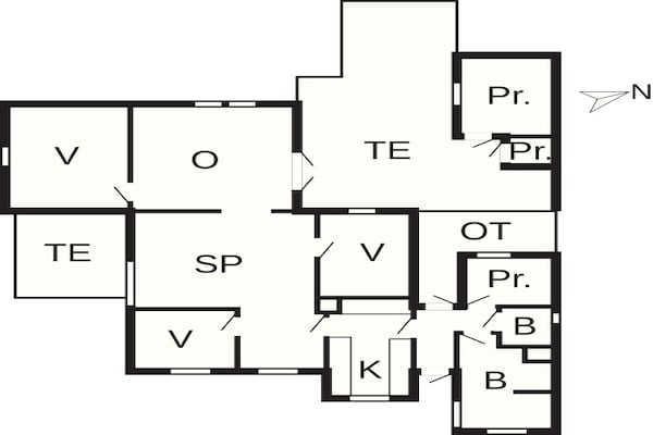 Foto van 6 Personen vakantie huis in Væggerløse - Vakantiehuis in Væggerløse - FloorPlan