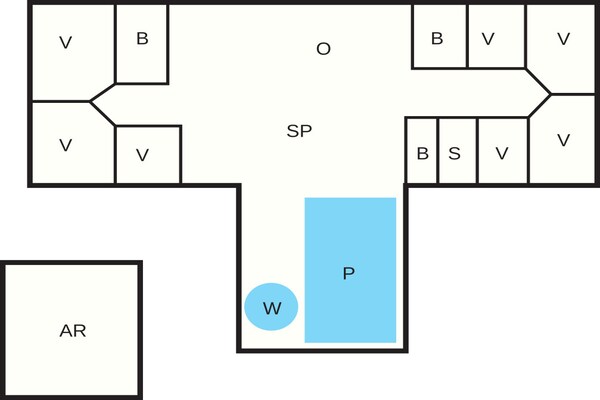 Foto van 4 sterren vakantie huis in Ulfborg - Vakantiehuis in Ulfborg - FloorPlan